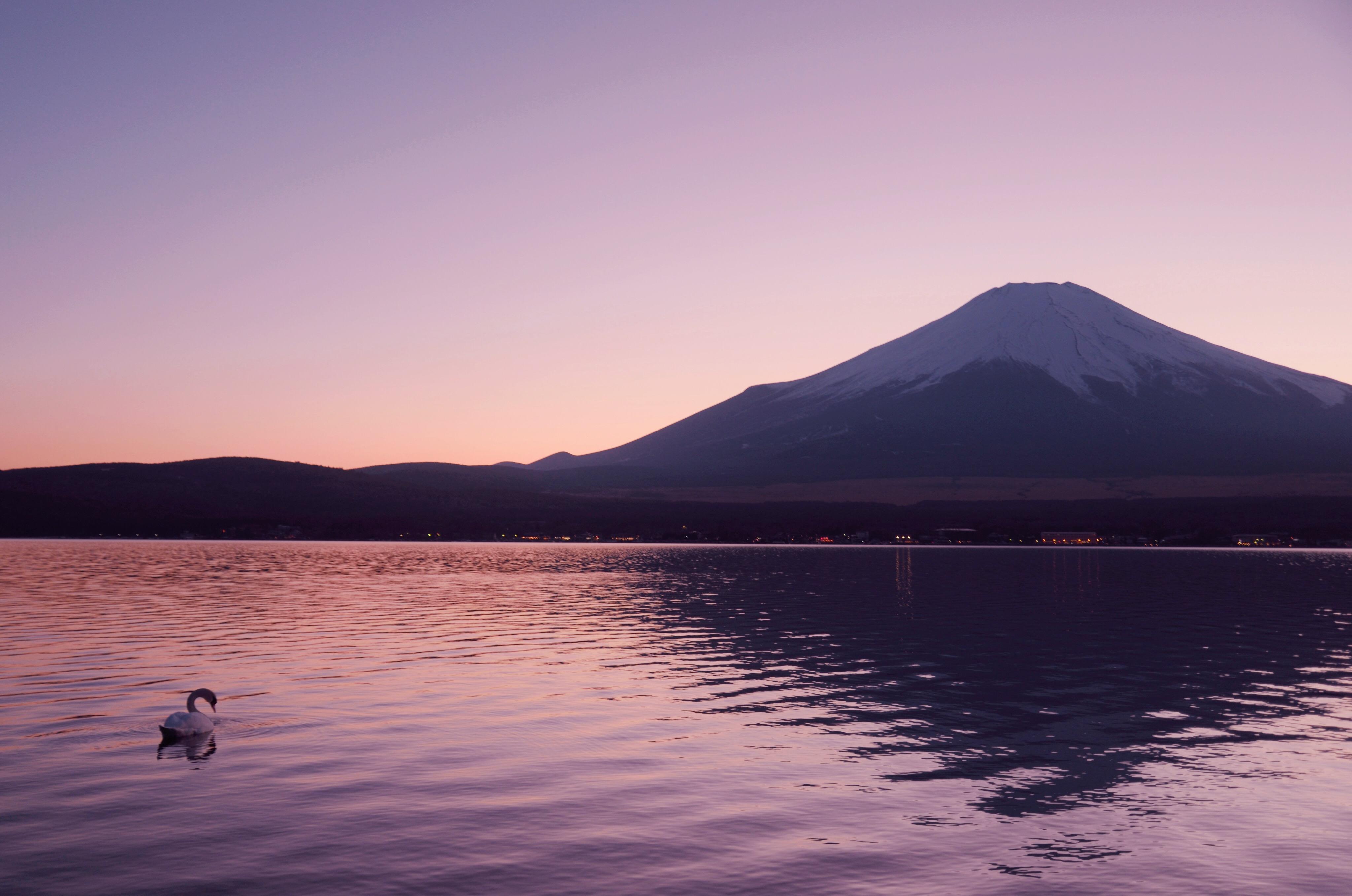 湖畔の夕景_201801-03